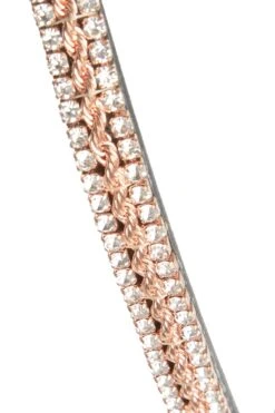 Horze Nancy Stirnriemen Mit Kristallen Und Flechtdetail -Reitsportbedarf 10170 BL RGO 3