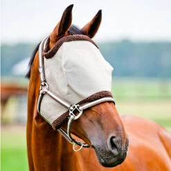 Horze Fliegenmaske Mit Mesh Und Weichem Flor 5 Horze Fliegenmaske Mit Mesh Und Weichem Flor -Reitsportbedarf 22826 LBR DBR 1