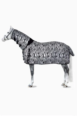 Horze Defender Fliegendecke Mit Festem Halsteil -Reitsportbedarf 24844 zebra 01