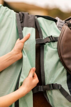 Horze Paso Fino Fliegenausreitdecke Mit Abnehmbarem Halsteil Und UV Schutz -Reitsportbedarf 24896 616 10